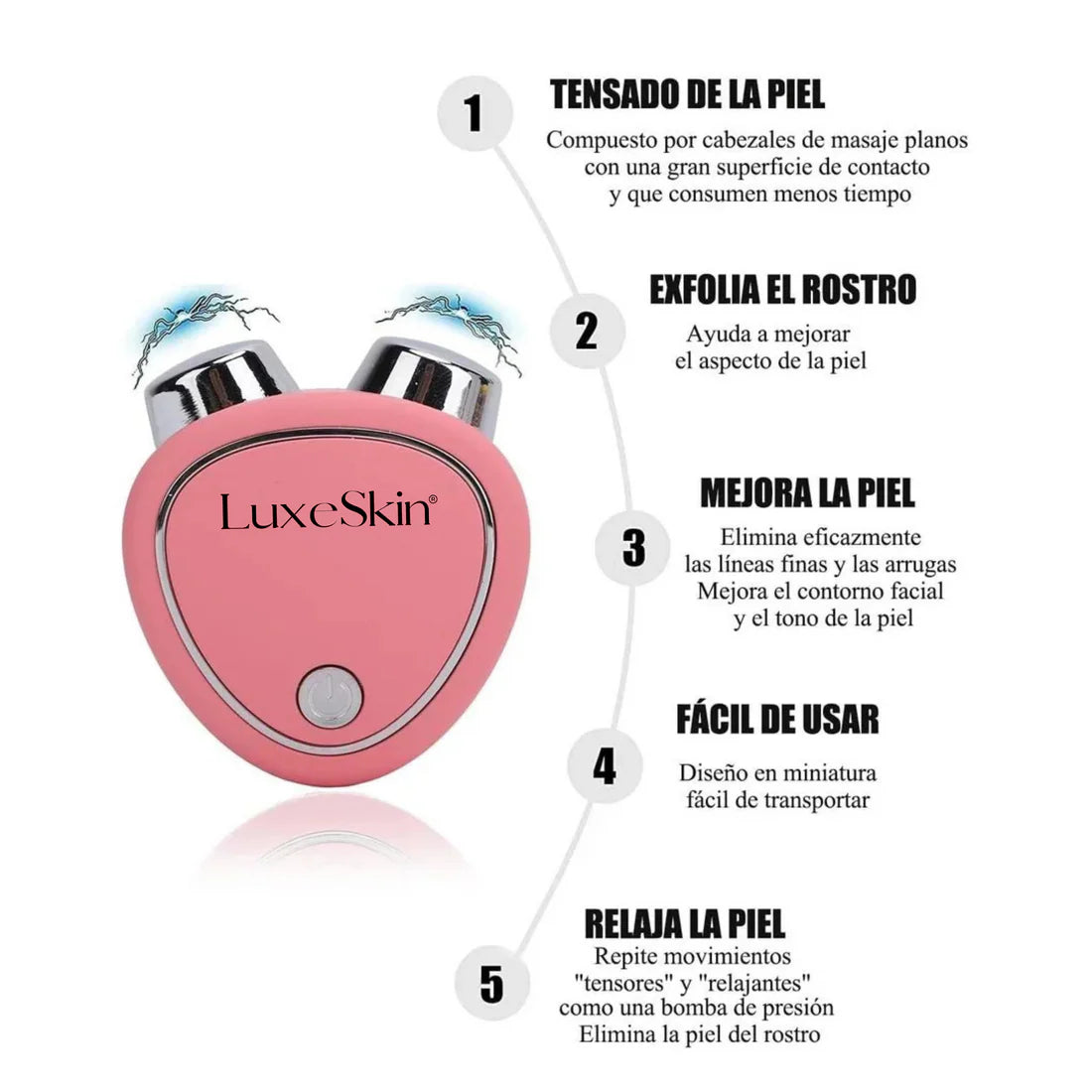 LuxeSkin® - Masajeador de microcorriente facial