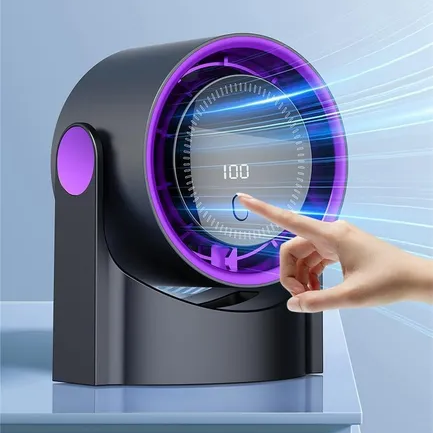 YANG AirFlex Ventilador de Escritorio Recargable 5000 mAh con Pantalla LED y 100 Velocidades